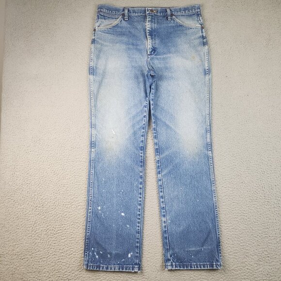 Wrangler Jeans Mens 36x32 Blue 936 Slim Fit Cowboy Cut Western Chore Ranch Rodeo - Picture 1 of 16